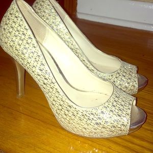 COPY - Champagne shimmer special occasion heels